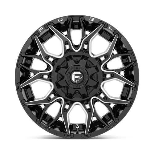 20x9 Fuel Off-Road D769 Twitch GlossY Black Milled Wheel 6x4.5/6x5.5 (1mm)