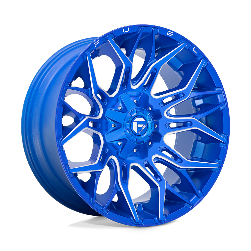 22x10 Fuel D770 Twitch Anodized Blue Milled Wheel 8x180 (-18mm)