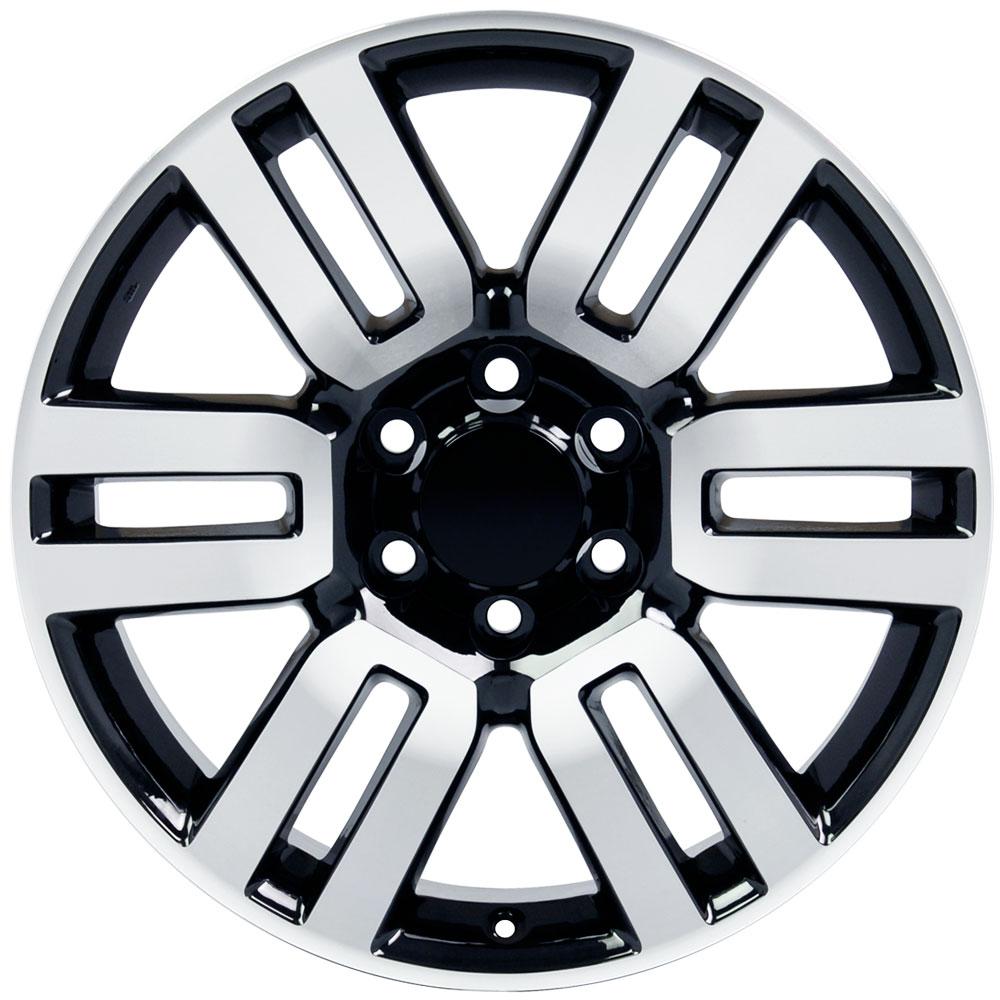 20x7 OE Wheels TY10 Black Machined Wheel 6x5.5 (15mm)
