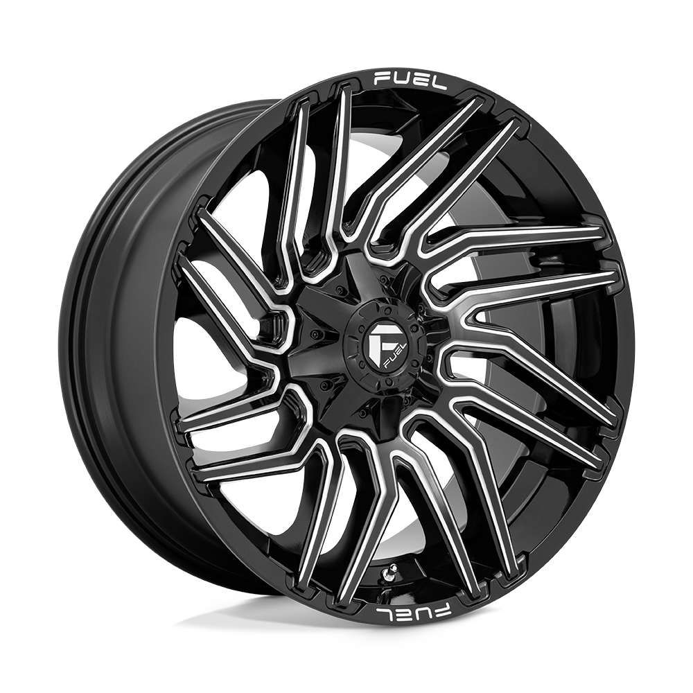 22x10 Fuel D773 TYPHOON Gloss Black Milled Wheel 8x170 (-18mm)