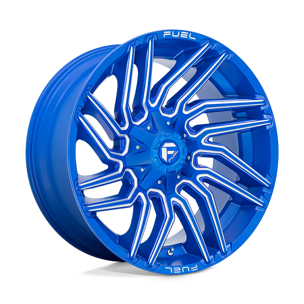 22x10 Fuel D774 Typhoon Anodized Blue Milled Wheel 8x180 (-18mm)