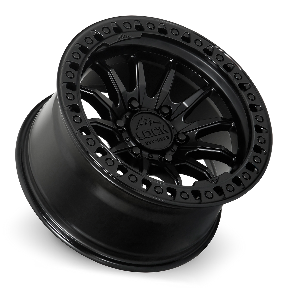20x9 Lock Off-Road Trail Matte Black With Gloss Black Ring Wheel 6x135 (20mm)