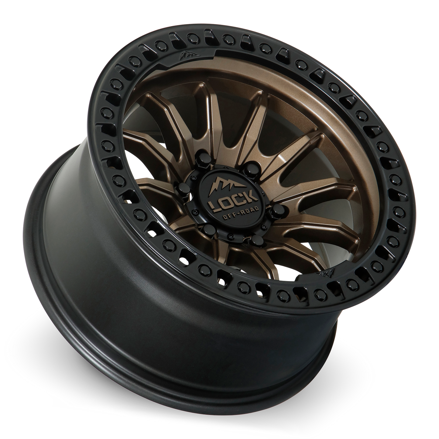 20x9 Lock Off-Road Trail Matte Bronze With Matte Black Ring Wheel 6x5.5 (1mm)