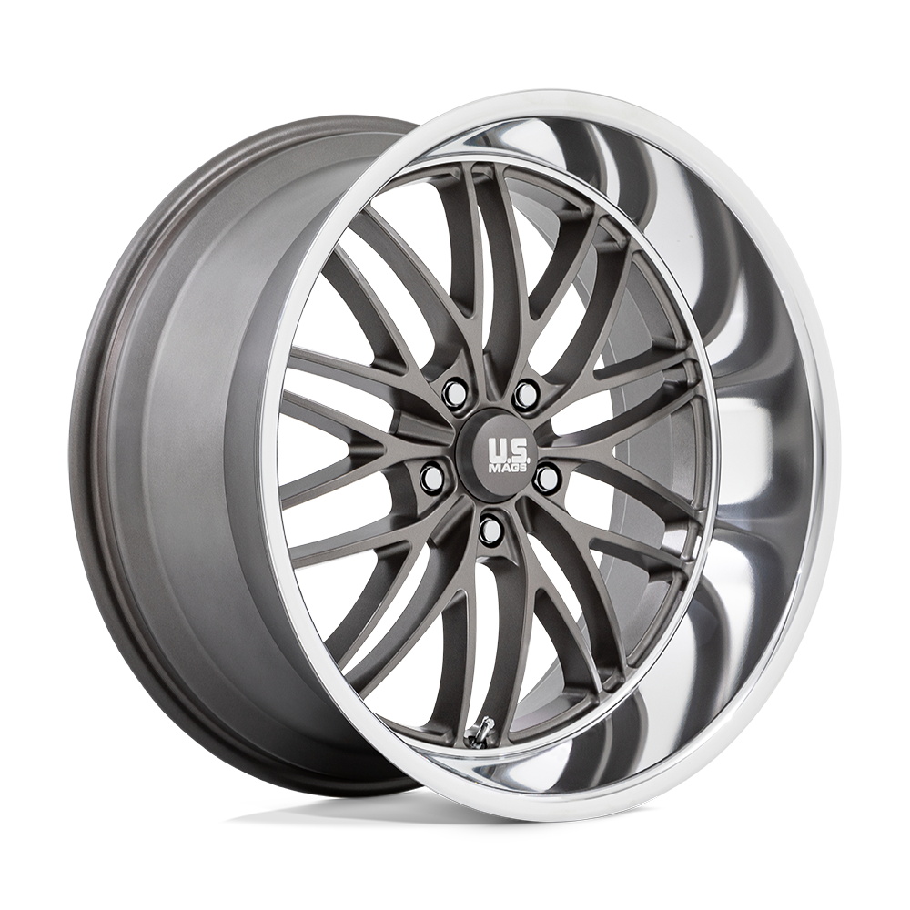 22x10.5 US Mags U139 Santa Cruz Anthracite W/ Diamond Cut Lip Wheel 5x5 (0mm)