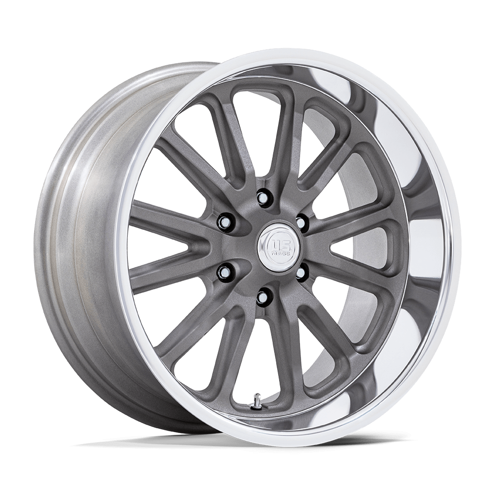 20x8 US Mags UC145 Rambler 6 Matte Gunmetal W/ Diamond Cut Lip Wheel 6x5.5 (1mm)