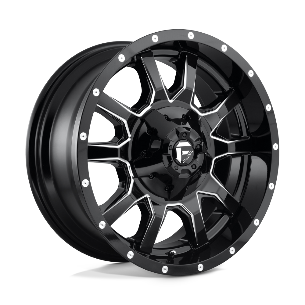 20x9 Fuel D627 VANDAL GLOSS BLACK MILLED Wheel 8x170 (20mm)