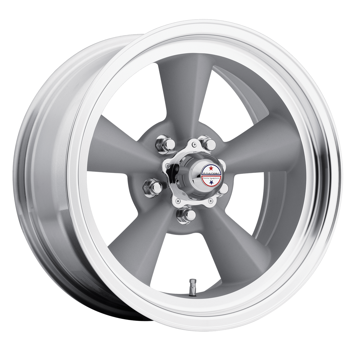 17x8 American Racing VN309 TT O Vintage Silver Mach Lip Wheel 5x5 (0mm)