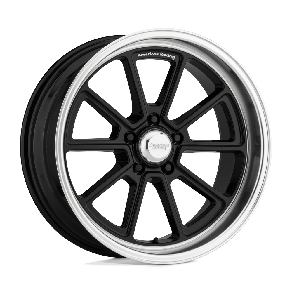 18x10 American Racing VN510 DRAFT Gloss Black Dmnd Cut Lip Wheel 5x4.5 (12mm)