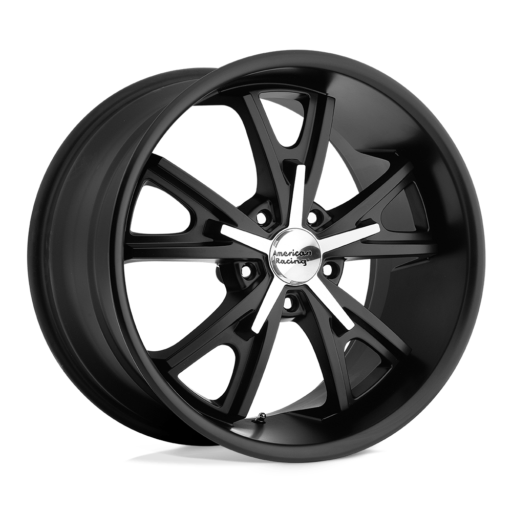 22x11 American Racing VN801 DAYTONA Satin Blk W/ Mach Face Wheel 5x120 (38mm)