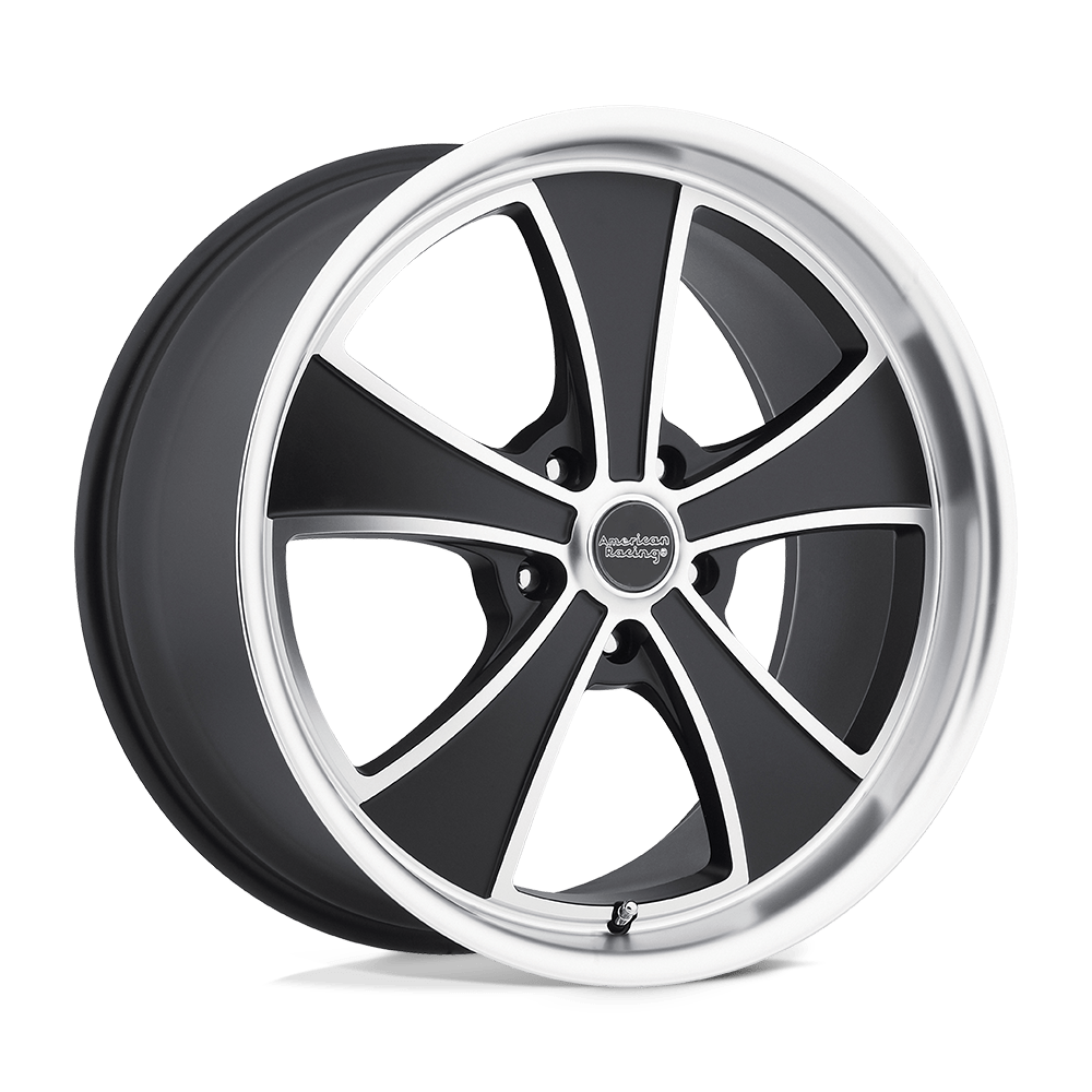 20x10 American Racing VN807 MACH 5 Satin Black Machined Wheel 5x4.5 (45mm)