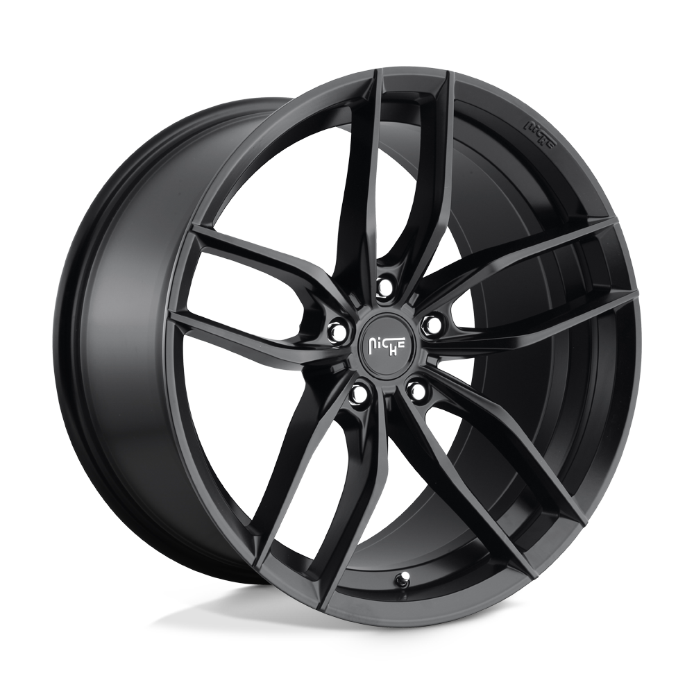 22x9 Niche M203 VOSSO MATTE BLACK Wheel 5x112 (27mm)