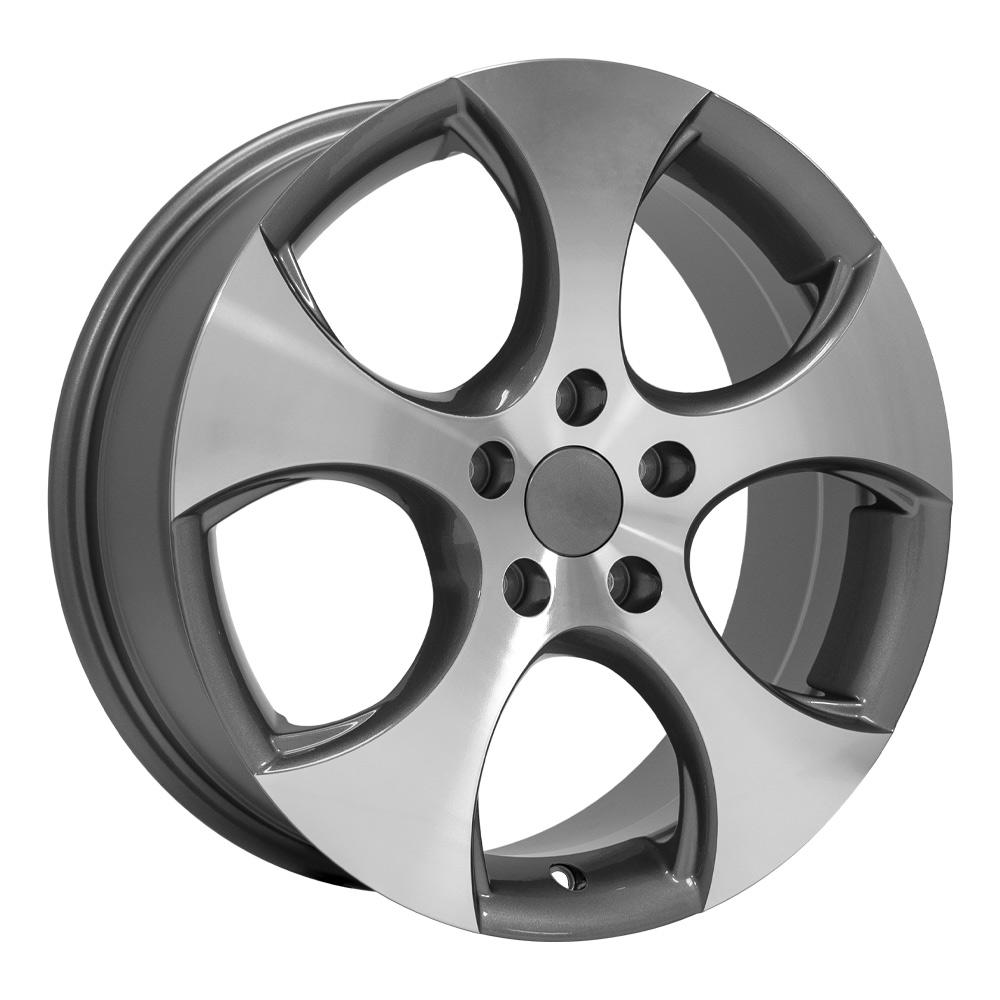 17x7 OE Wheels VW20 Gunmetal Machined Wheel 5x112 (42mm)