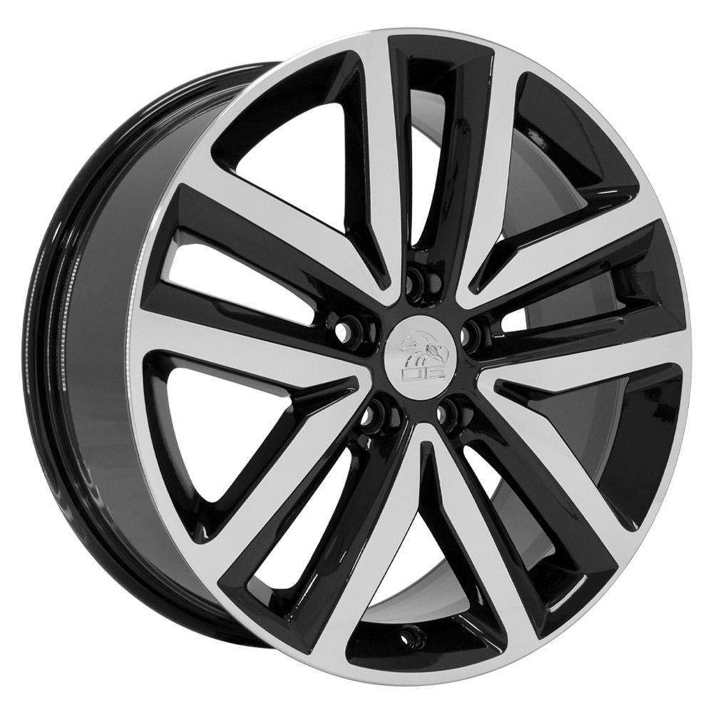 18x7.5 OE Wheels VW27 Black Machined Wheel 5x112 (51mm)