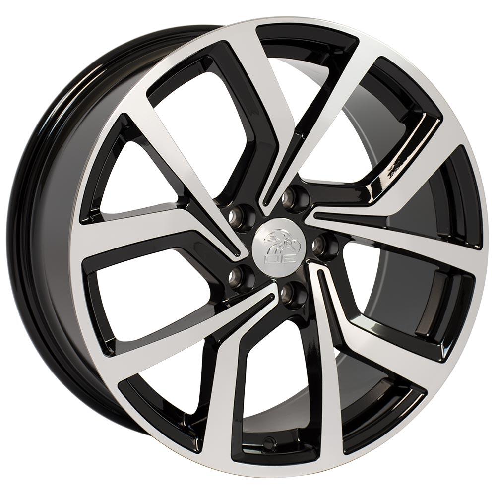 18x8 OE Wheels VW29 Black Machined Wheel 5x112 (42mm)