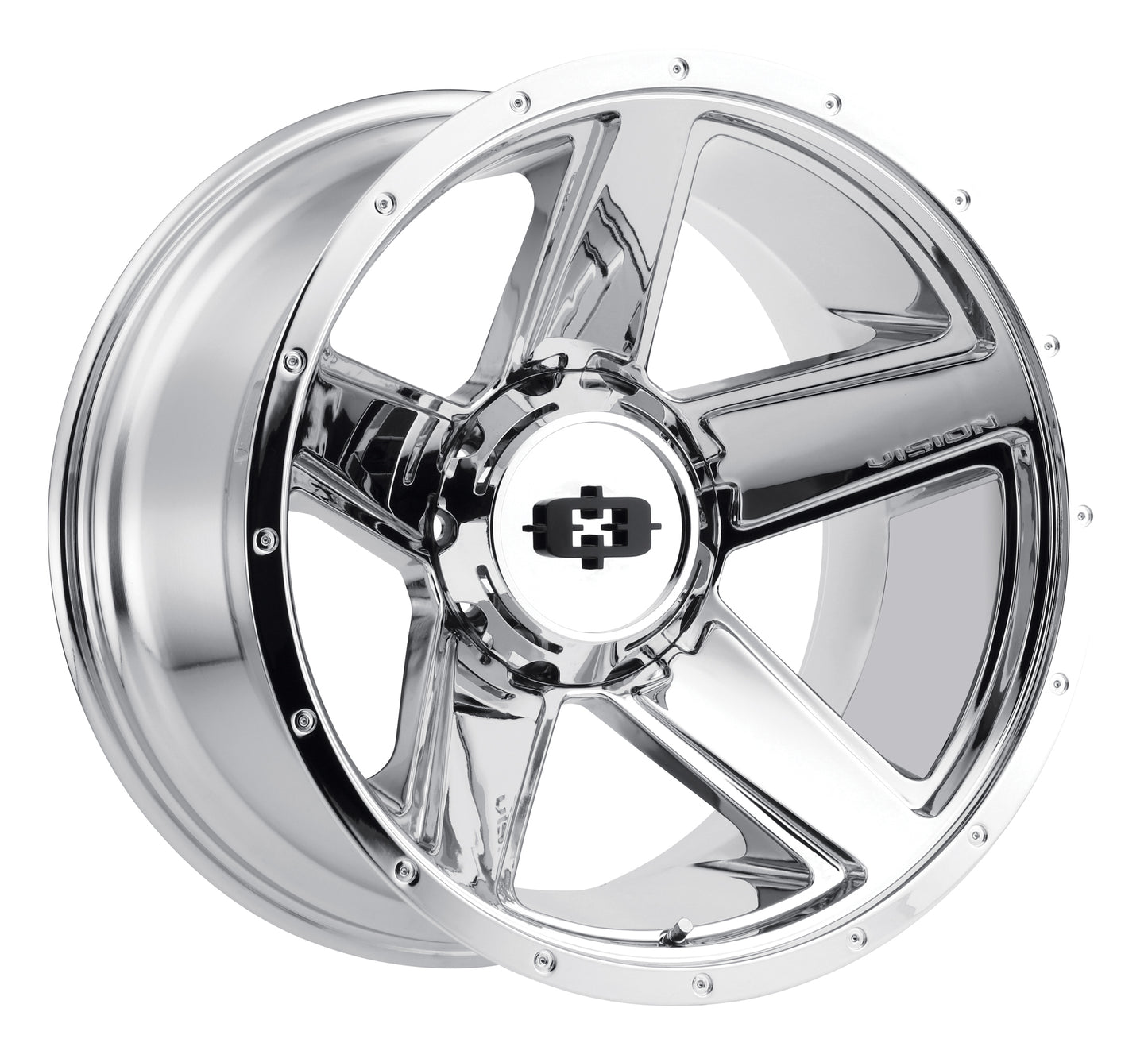 15x6 Vision 390 Empire Chrome Wheel 6x5.5 (0mm)