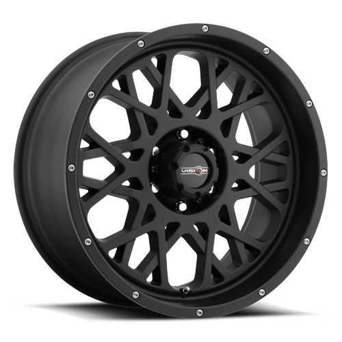 22x10 Vision 412 Rocker Satin Black Wheel 6x5.5 (-19mm)