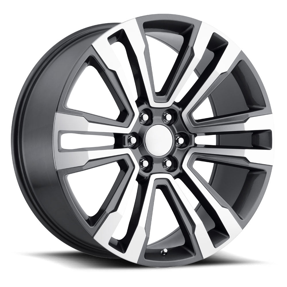 22x9 Voxx Replica 2018 Denali Gunmetal Machined Face Wheel 6x5.5 (31mm)