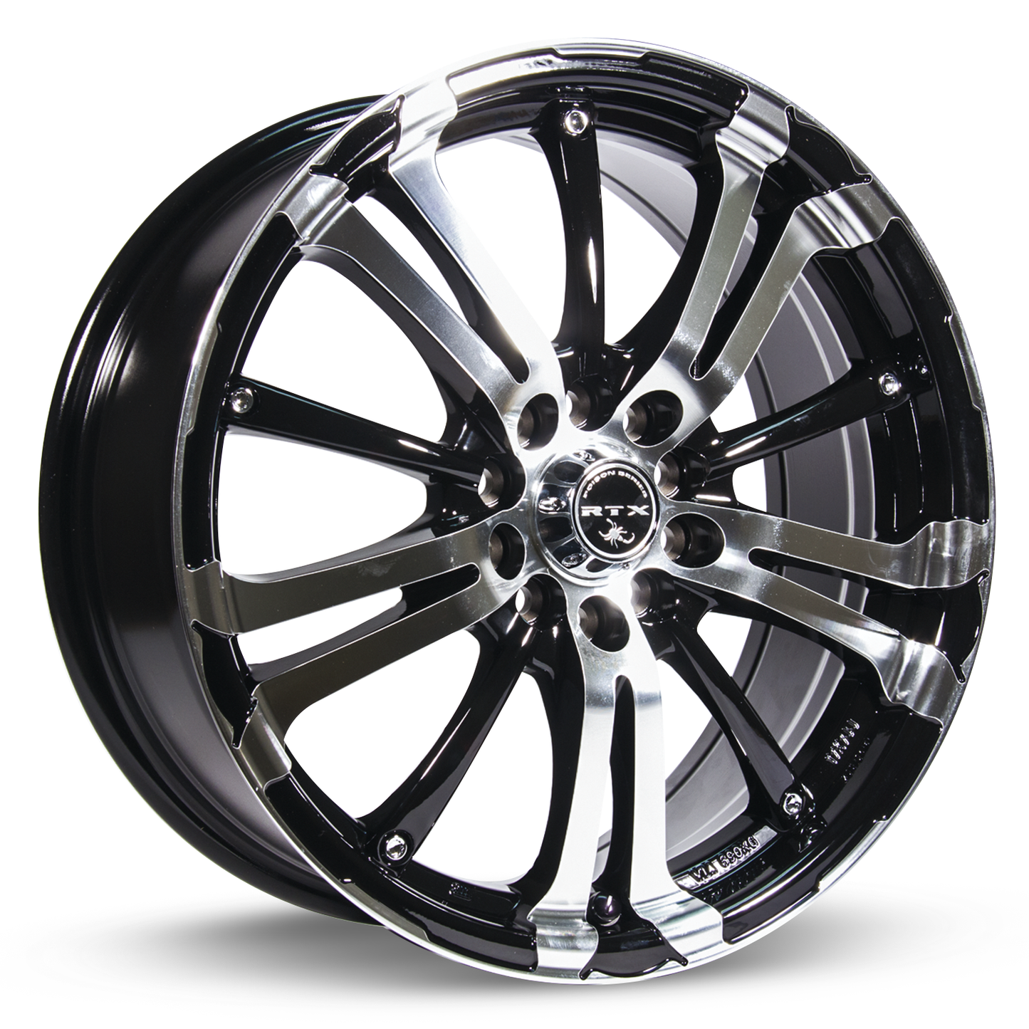 16x7 RTX Arsenic Black Machined Wheel 5x100/5x4.5 (40mm)