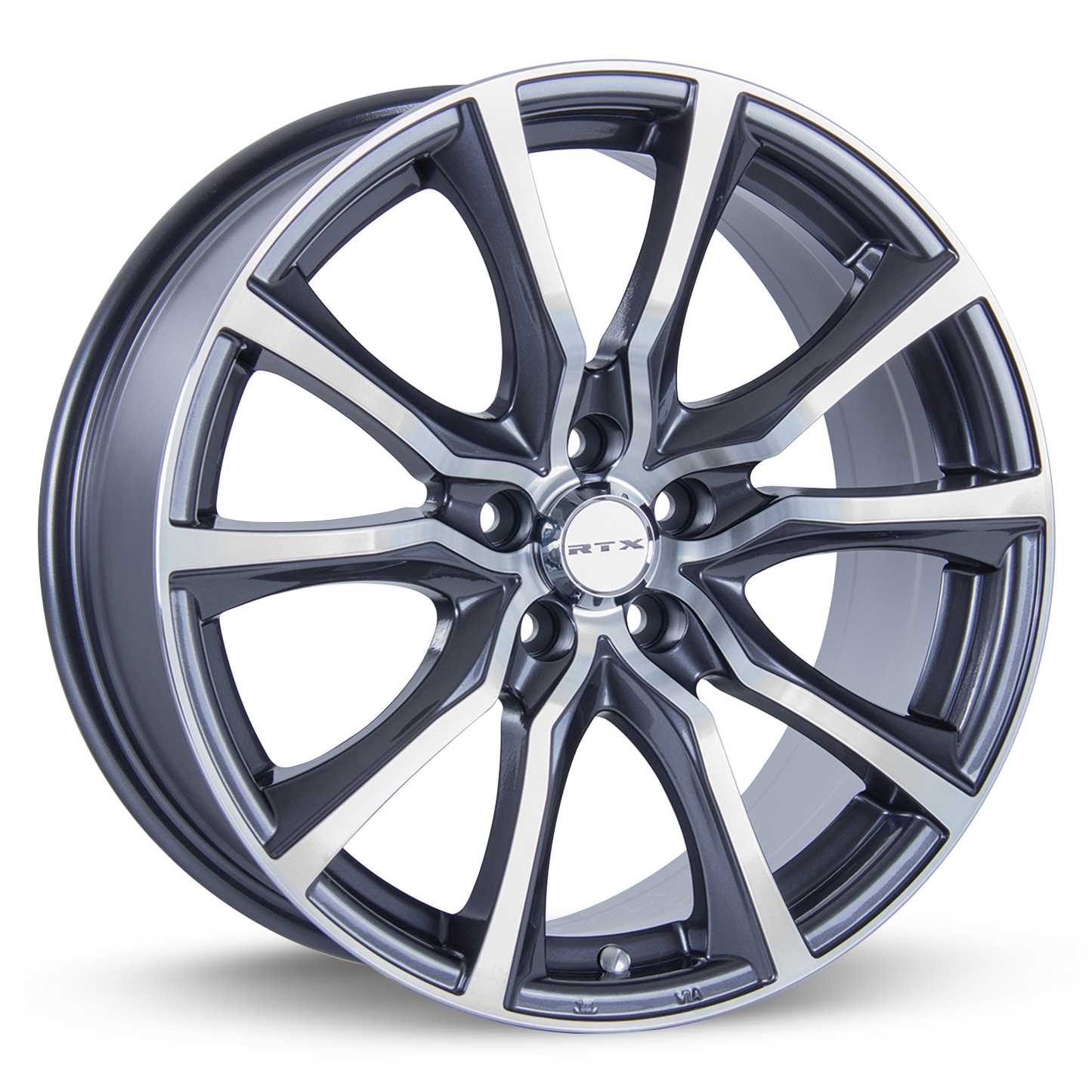 17x7.5 RTX Contour Gunmetal Machined Wheel 5x4.5 (40mm)