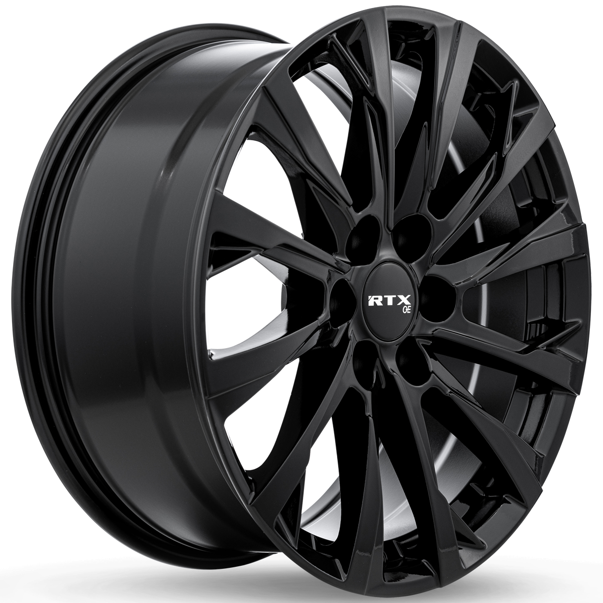 18x8 RTX GM03 Gloss Black Wheel 6x120 (35mm)