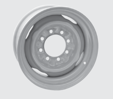 16x7 RTX Grey Steel Wheel 8x6.5 (6mm)