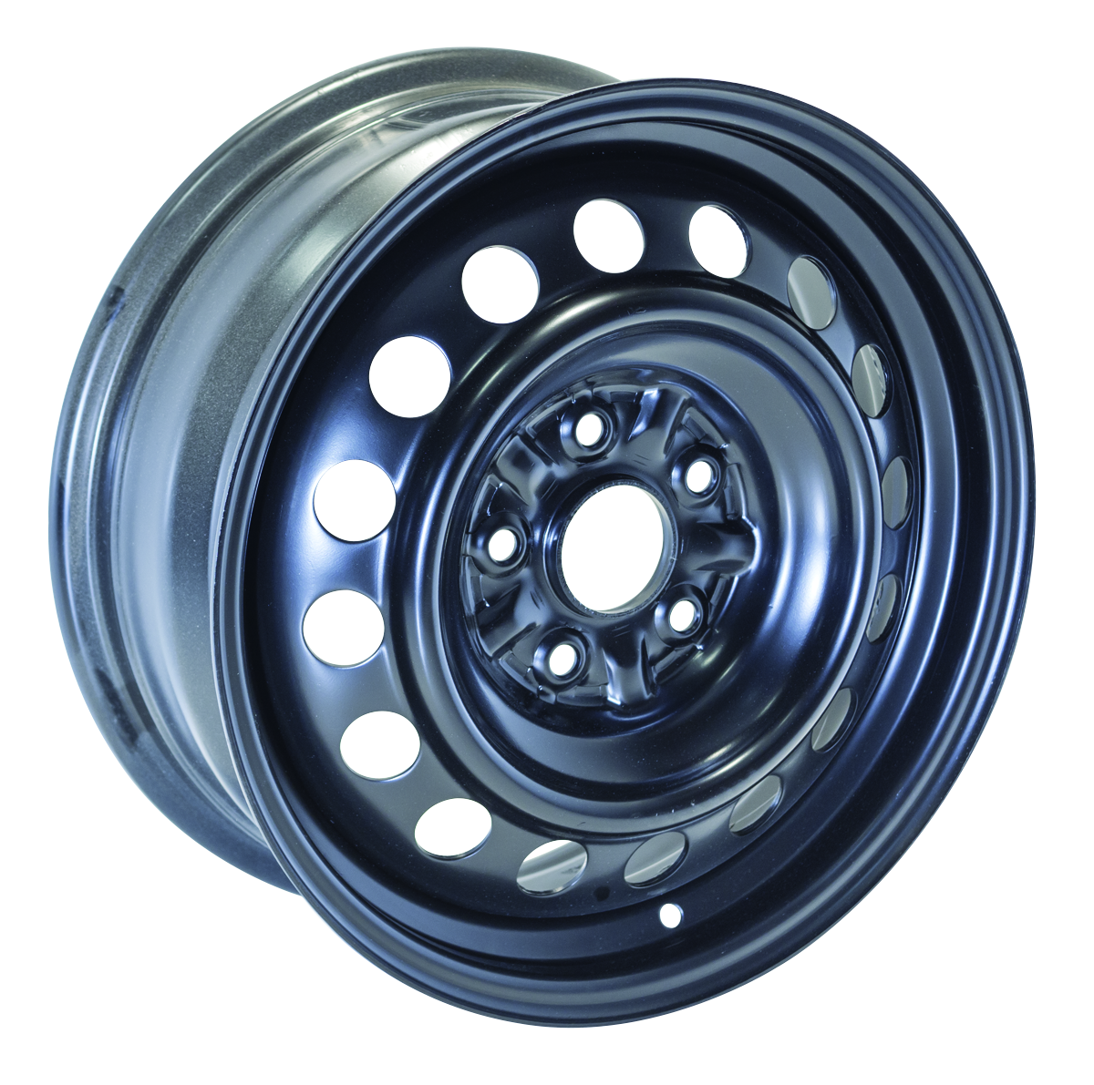 16x6.5 RTX Black Steel Wheel 5x4.5 (40mm)