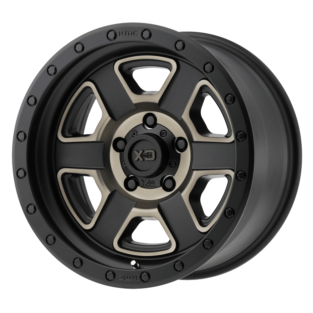 18x9 XD XD133 FUSION OFF-ROAD Sat Blk Machined W/ Dark Tint Wheel 8X6.5 (0mm)