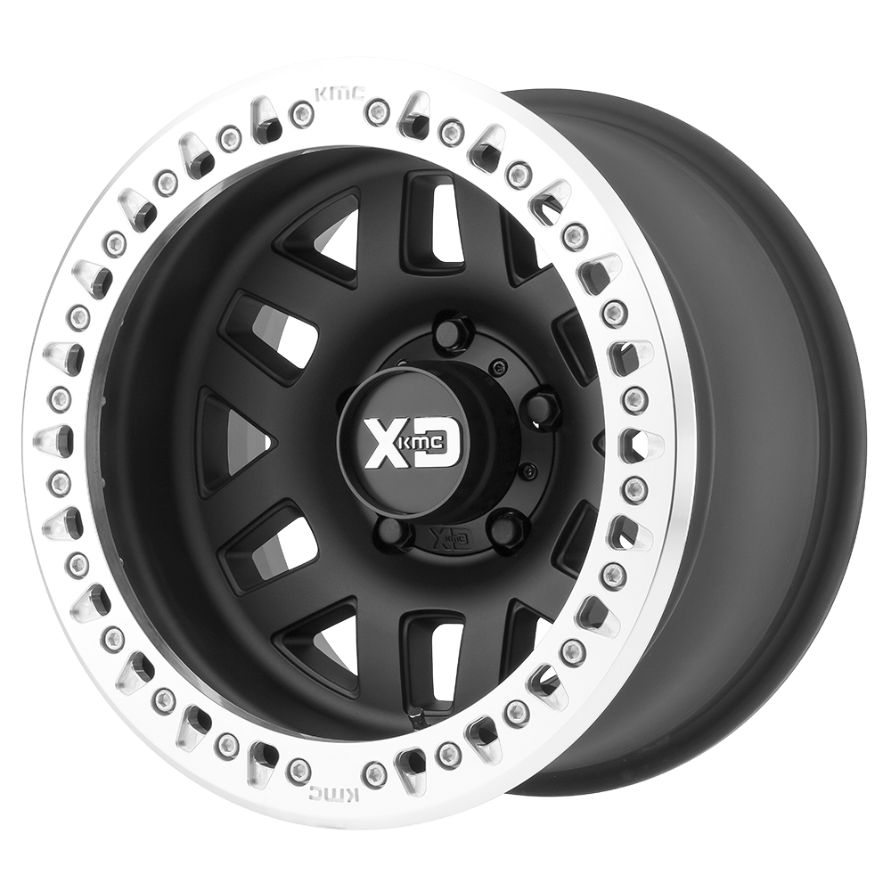 17x9 XD XD229 MACHETE CRAWL Satin Black Machined Bead Ring Wheel 5x4.5 (-38mm)