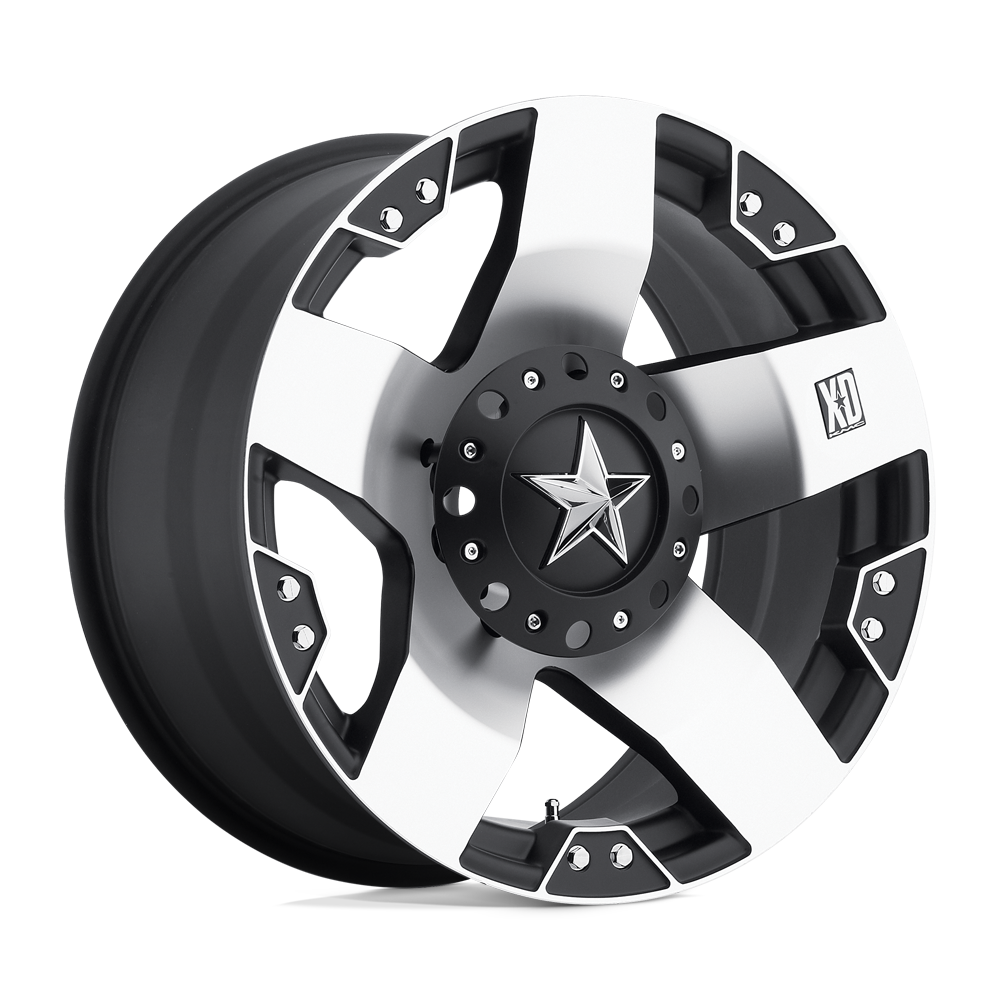 20x8.5 XD XD775 ROCKSTAR Mach Face W/ Matte Blk Windows Wheel 6x4.5/6x5.5 (35mm)