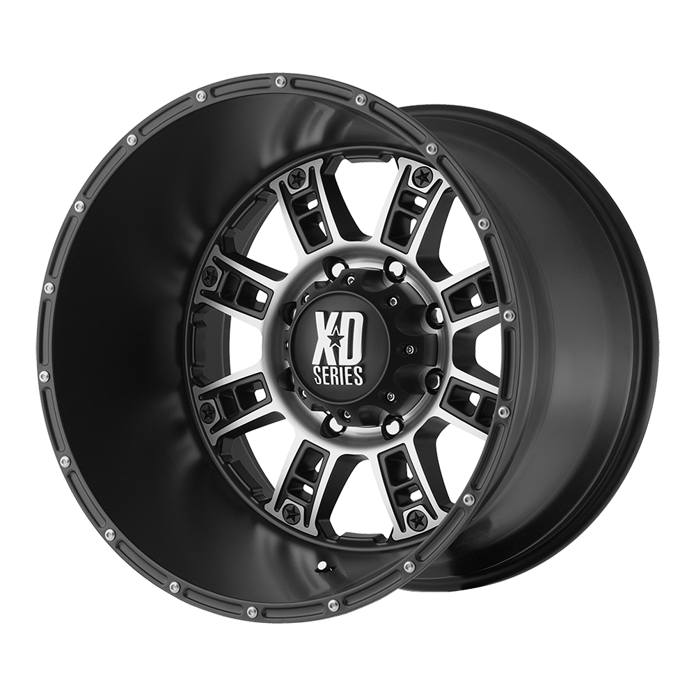 20x12 XD XD809 RIOT Matte Black Machined Wheel 6x5.5 (-44mm)