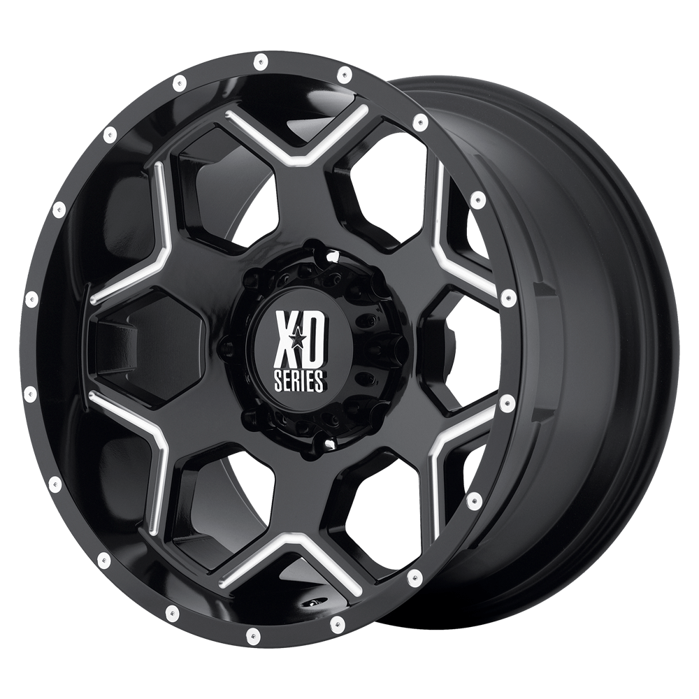 18x9 XD XD812 CRUx Gloss Black Milled Wheel 5x5 (18mm)