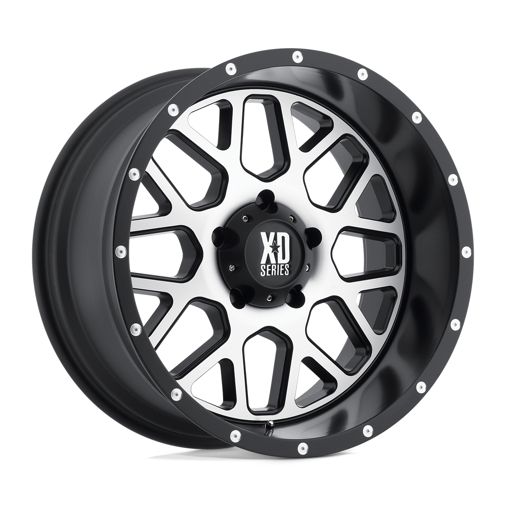 17x8.5 XD XD820 GRENADE Satin Black Machined Face Wheel 5x5 (0mm)