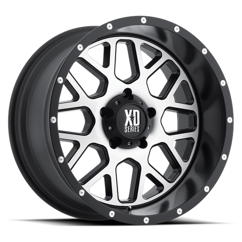20x10 XD XD820 GRENADE Satin Black Machined Face Wheel 5x5 (-24mm)