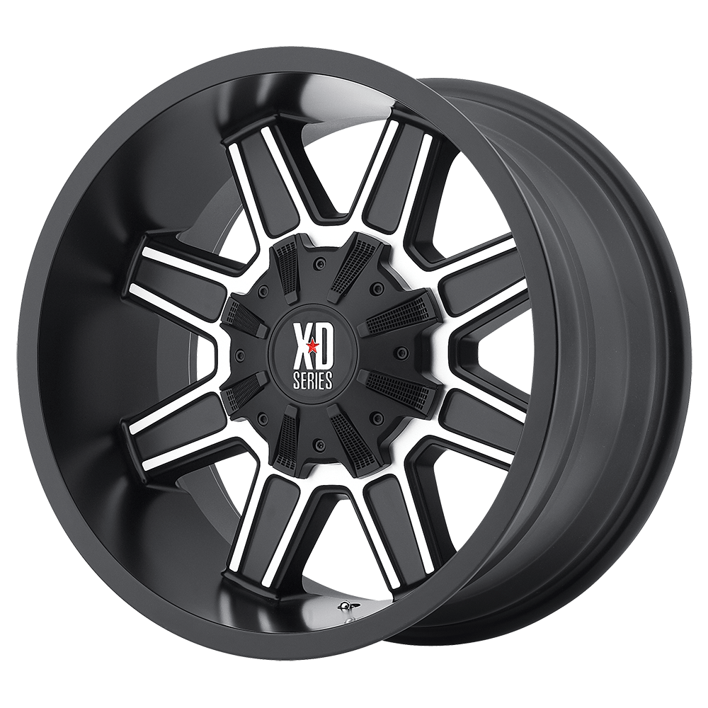 20x9 XD XD823 TRAP Satin Black W/ Machined Face Wheel 5x5/5x5.5 (0mm)