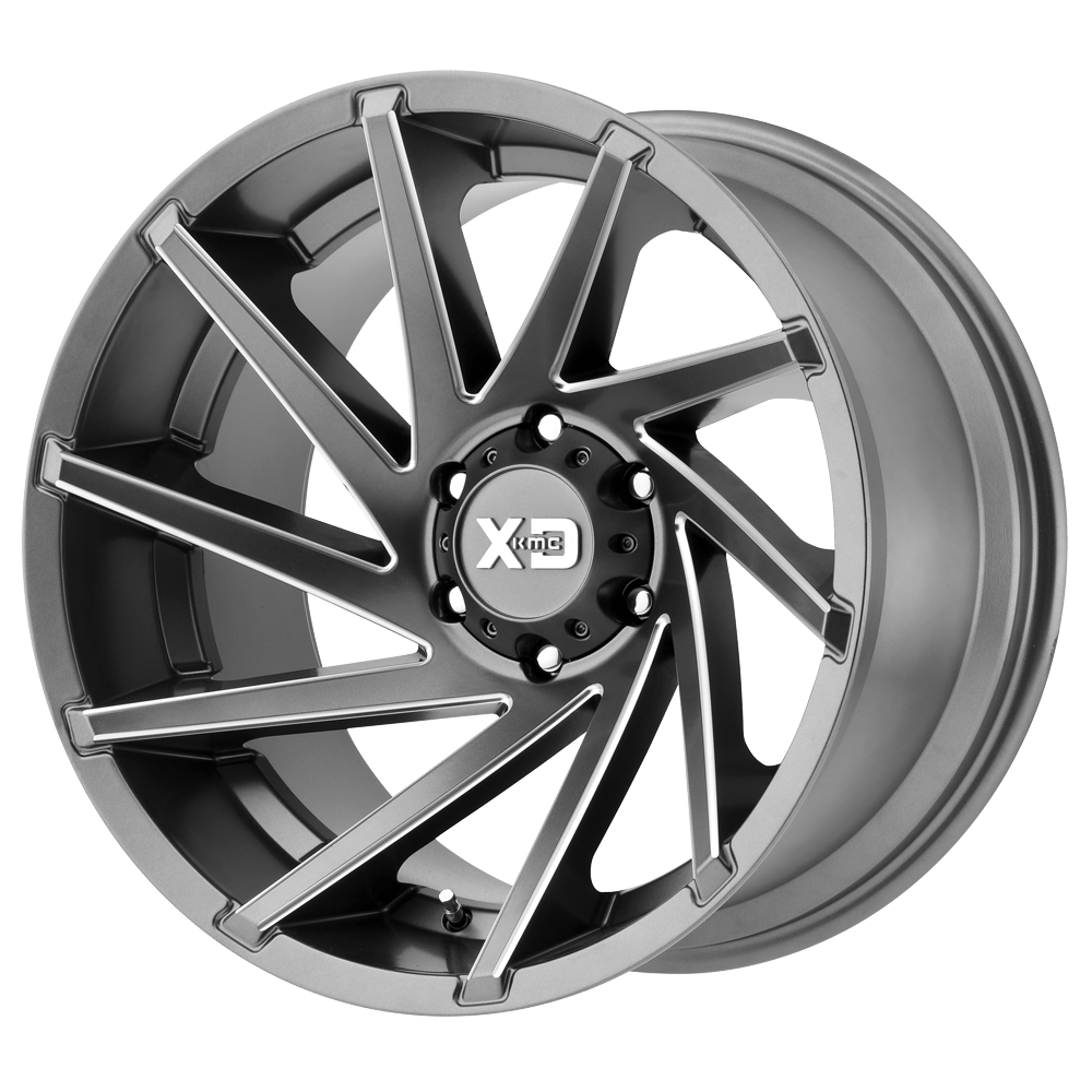 20x12 XD XD834 CYCLONE Satin Gray Milled Wheel 8x170 (-44mm)