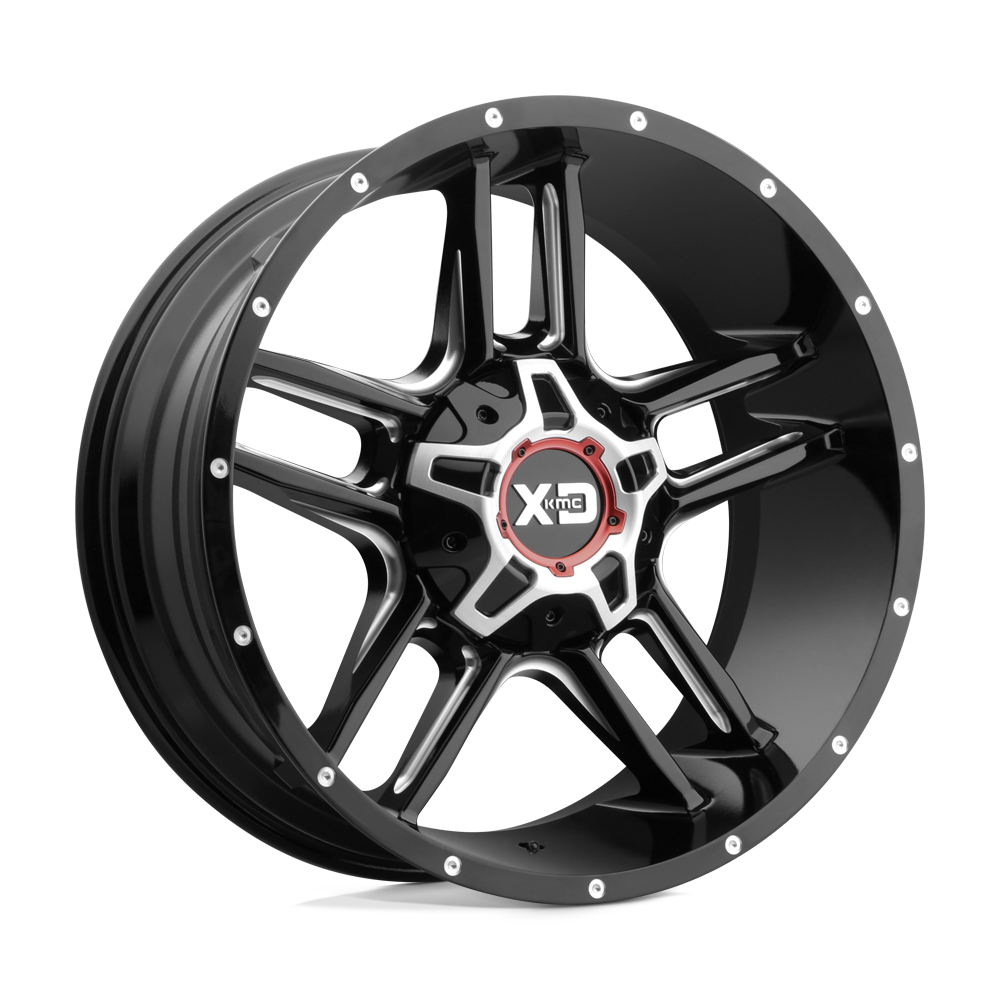 20x12 XD XD839 CLAMP Gloss Black Milled Wheel 5x5/5x5.5 (-44mm)