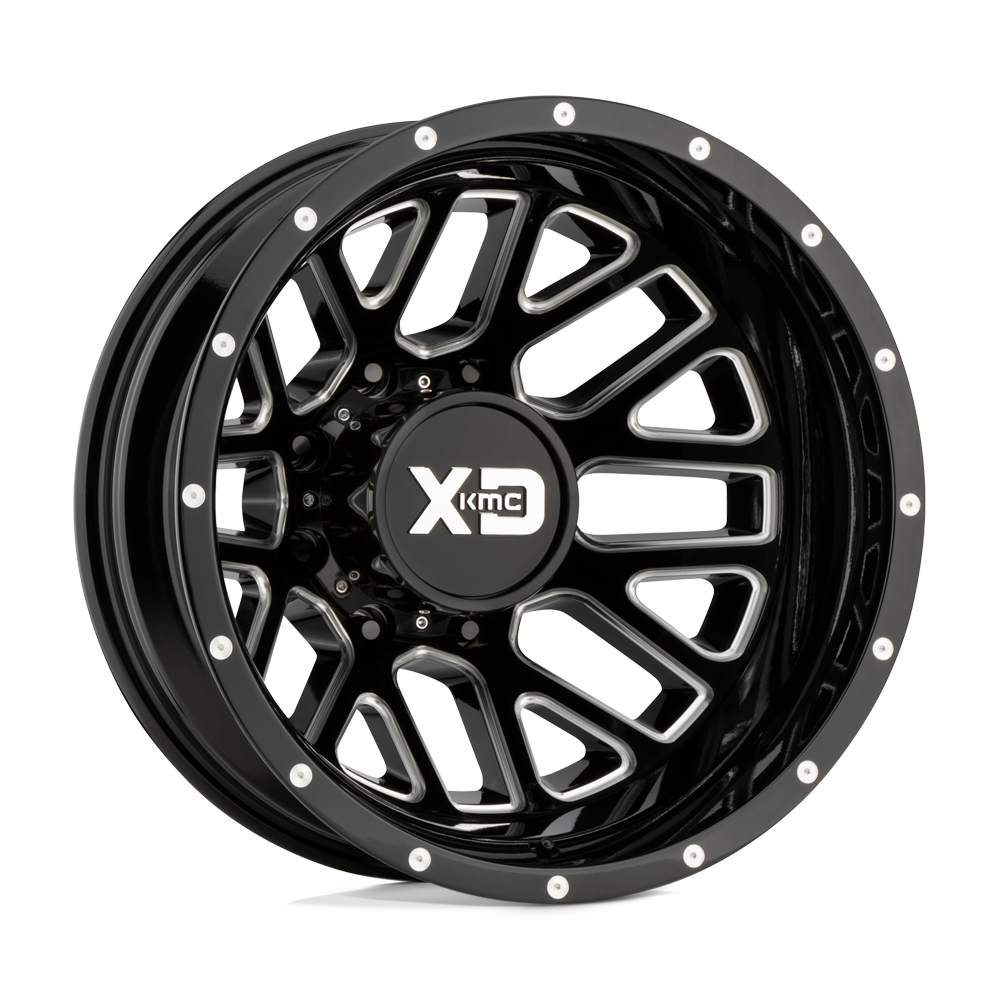 17x6.5 XD XD843 GRENADE DUALLY Gloss Black Milled - Rear Wheel 8X210 (-140mm)