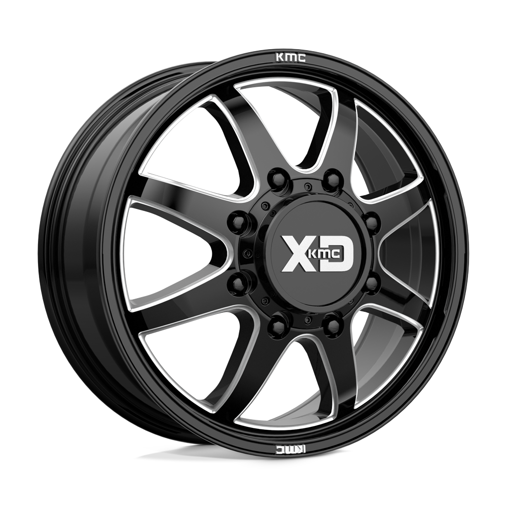 20x8.25 XD XD845 PIKE DUALLY Gloss Black Milled - Front Wheel 8X200 (105mm)