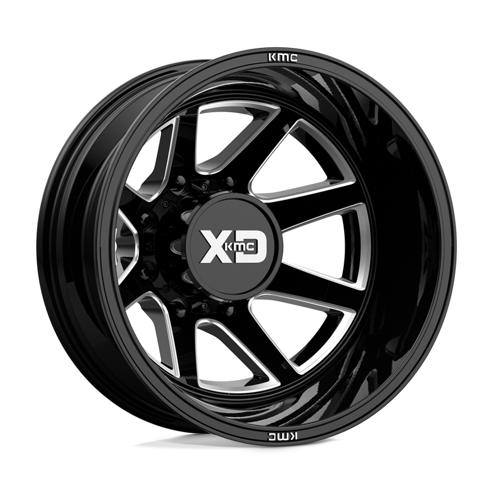 22x8.25 XD XD845 PIKE DUALLY Gloss Black Milled - Rear Wheel 8X210 (-246mm)