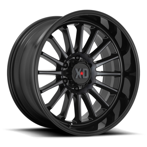 22x10 XD XD857 WHIPLASH Gloss Black With Gray Tint Wheel 5x5 (-18mm)