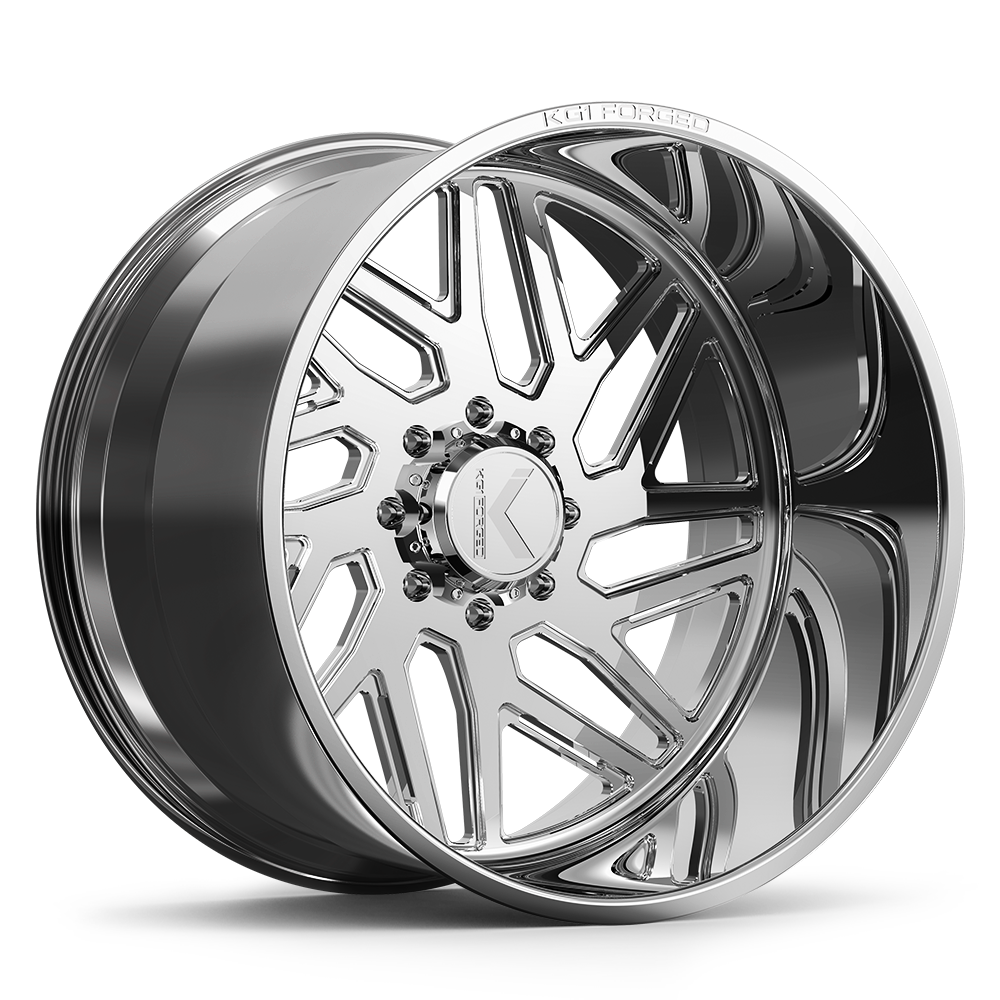 24x14 KG1 KF009 Yaz-N Polished LEFT DIRECTIONAL FORGED Wheel 6x5.5 (-76mm)