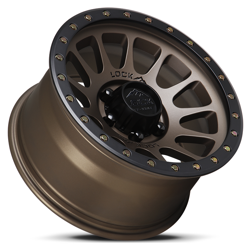 20x9 Lock Yosemite Matte Desert Bronze W/ Matte Black Ring Wheel 6x135 (18mm)