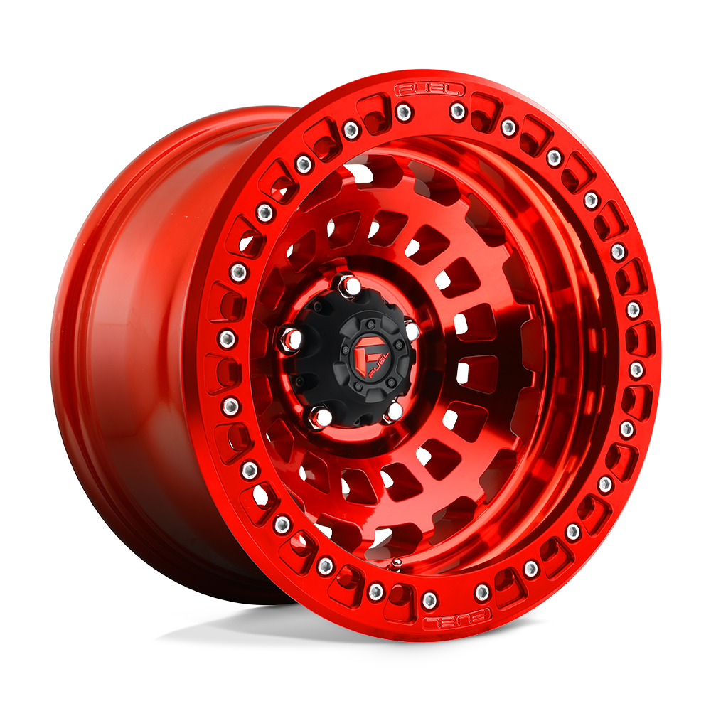 17x9 Fuel D100 Zephyr BEADLOCK Candy Red Wheel 5x5 (-38mm)