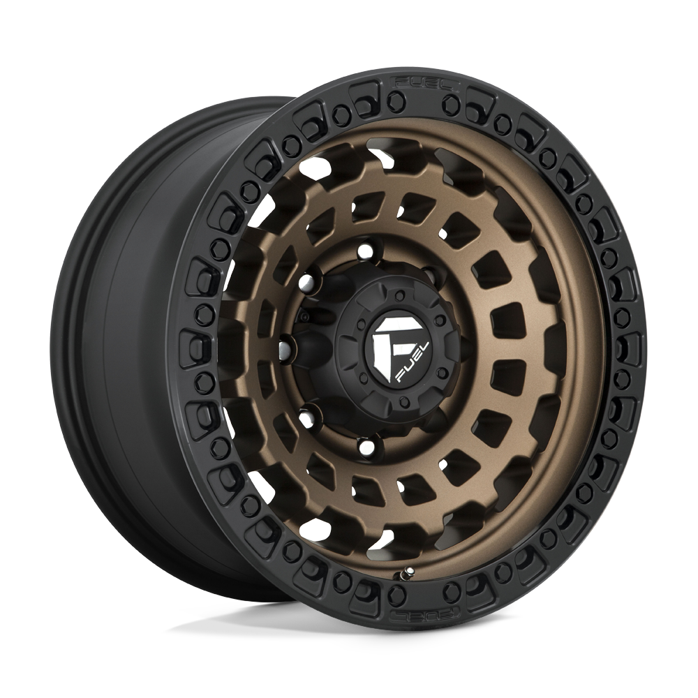 18x9 Fuel D634 ZEPHYR MATTE BRONZE BLACK BEAD RING Wheel 8x6.5 (-12mm)
