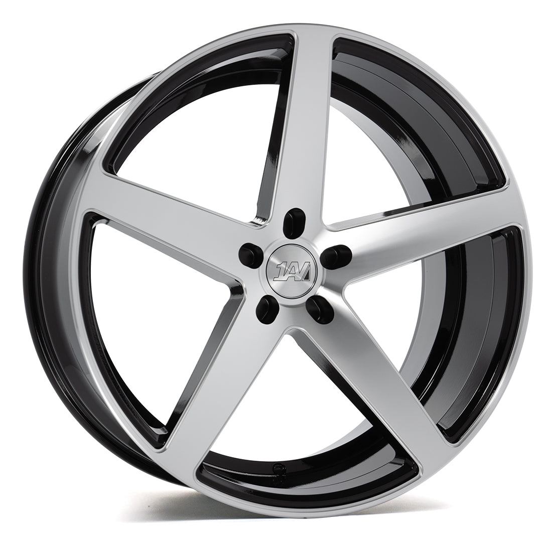 20x8.5 Axe ZX9 Black And Polished Face Wheels 5x110 (40mm) Set of 4