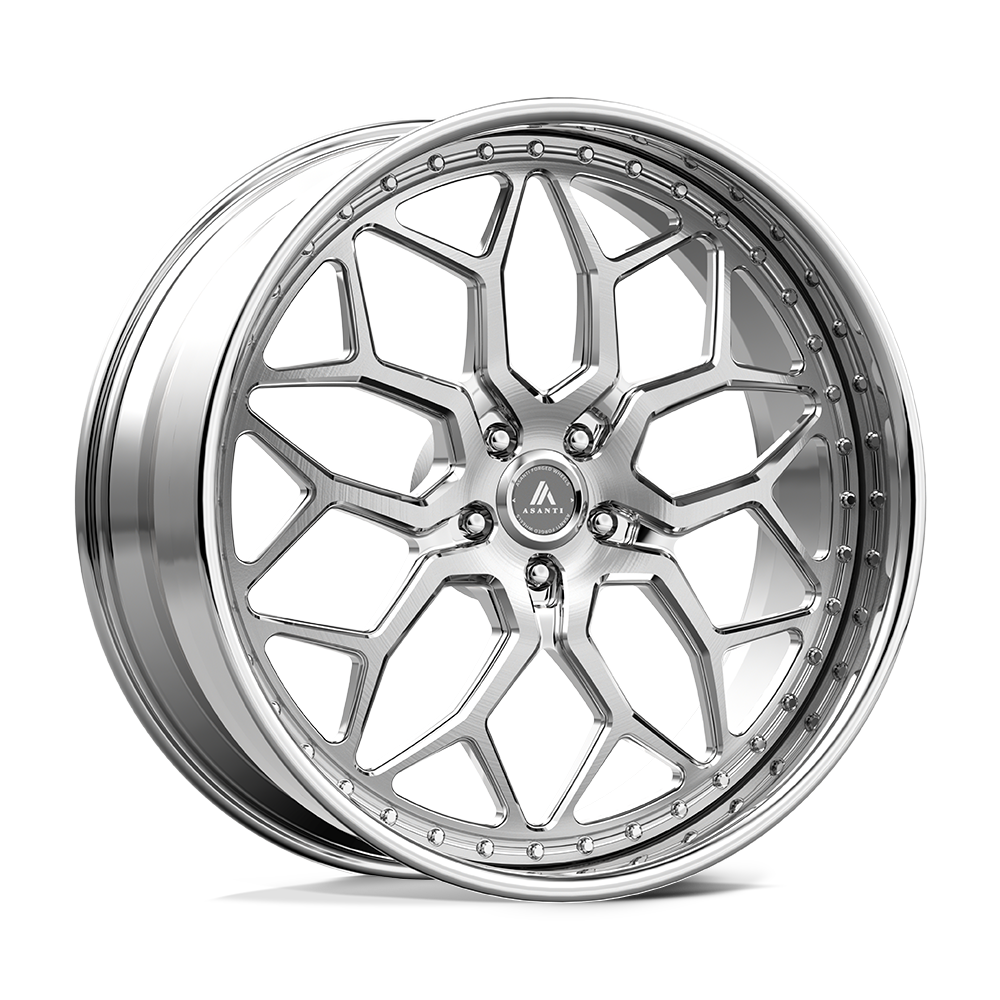 22x10 Asanti Forged Vice 5 Brushed Chrome Wheel 5x4.75 (-5mm)