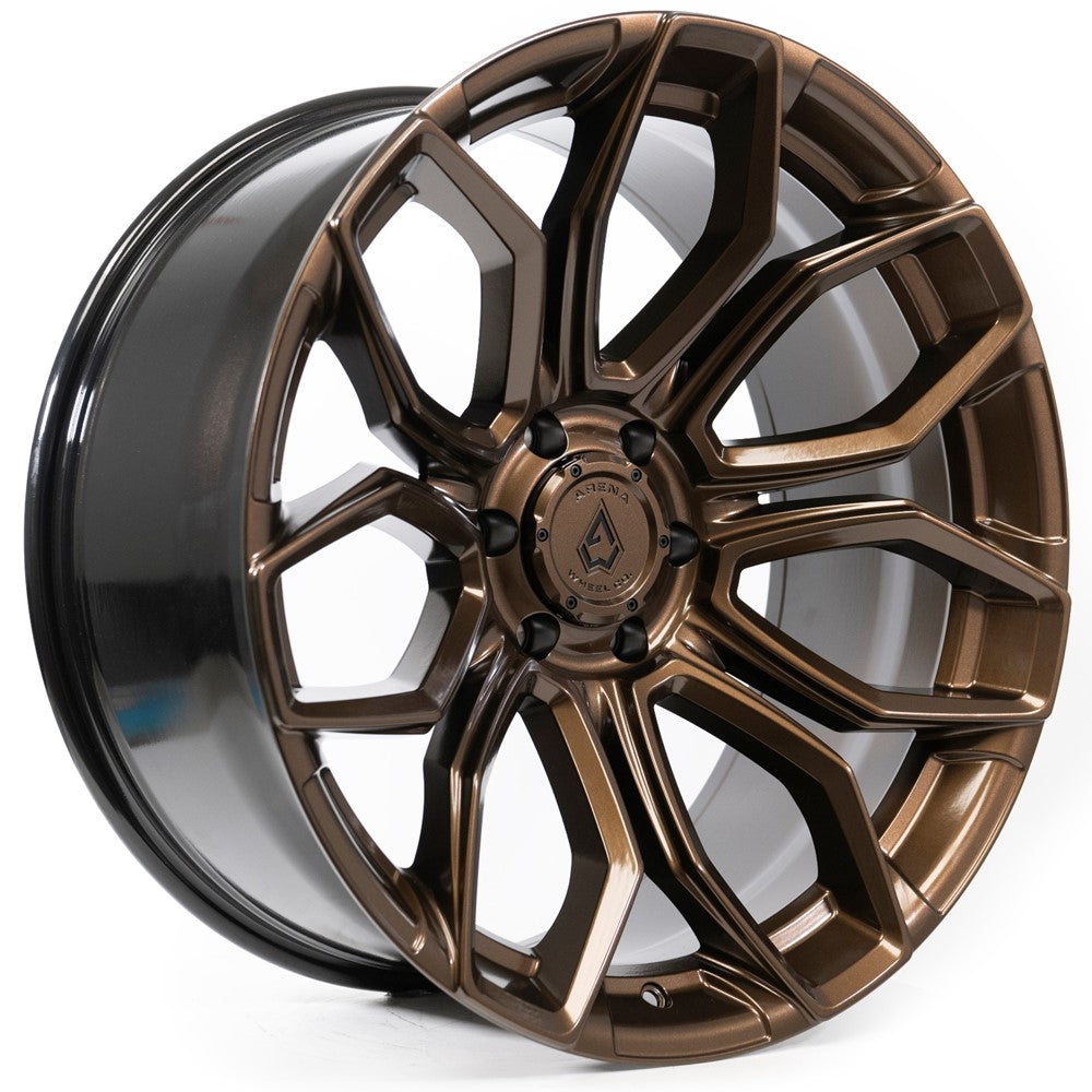 22x10 Arena A116 Cobra Smoked Bronze Tint Clear Wheel 5x5 (15mm)