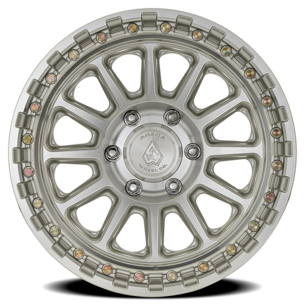 20x9 Arena Wheel Co. A128 Enduro Gloss Silver Machined Wheel 6x5.5 (20mm)