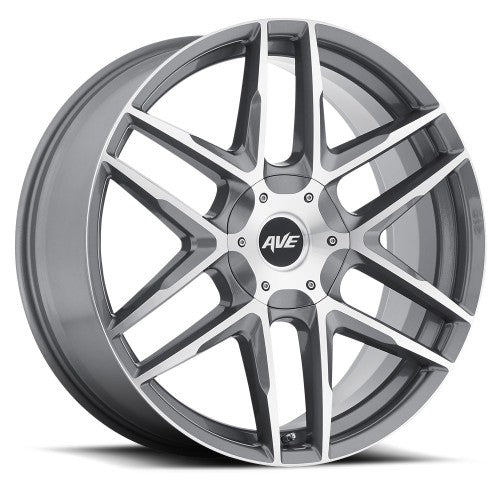 22x9 Avenue A613 Satin Grey Machined Wheel 5x5.5 (18mm)
