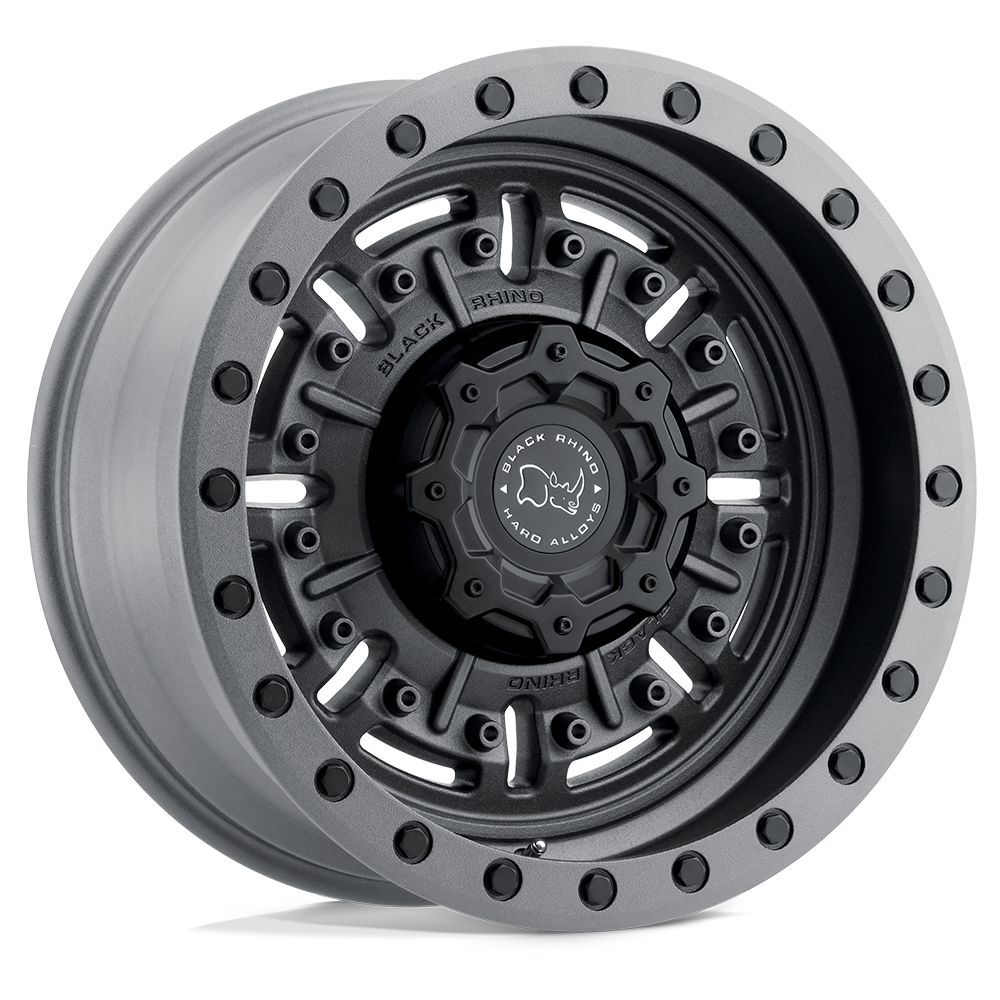 17x9.5 Black Rhino ABRAMS TExTURED MATTE GUNMETAL Wheel 5x5 (-18mm)